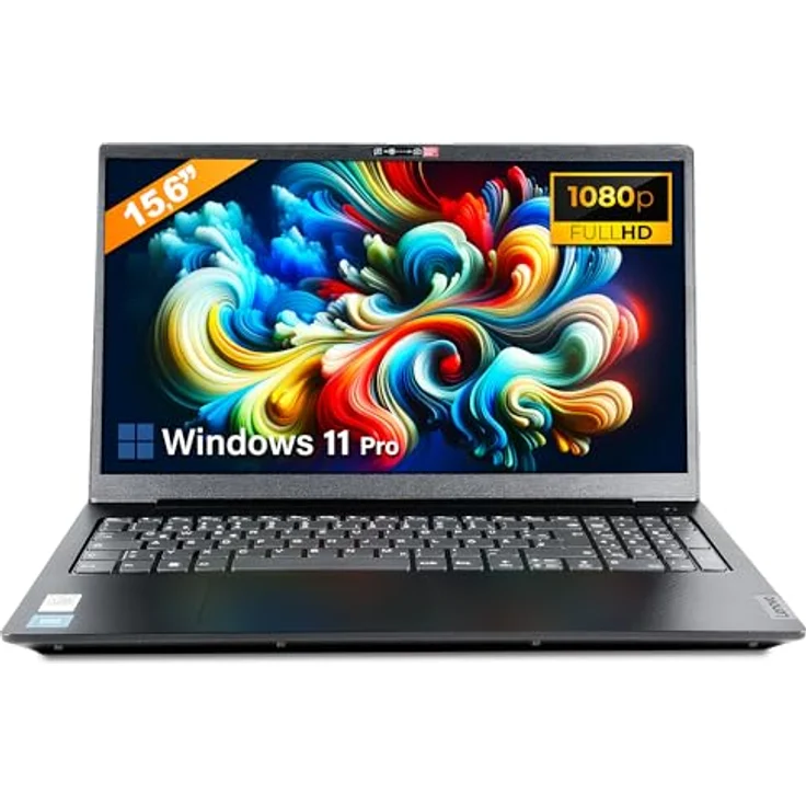 Lenovo - Schneller Laptop mit Intel Celeron N4500 2x2.80 GHz - 15,6 Zoll Full HD Notebook - 8GB DDR4 RAM - 256 GB SSD - Webcam - Bluetooth - USB 3.2 - WLAN - Win 11 Pro - Greed Laptoptasche - Preisvergleich – Bild 1