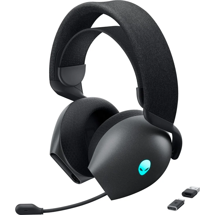 Dell AW725H, Kabelgebundenes Gaming Headset mit Dolby Atmos, abnehmbarem Mikrofon und Memory Foam Ohrpolstern, Schwarz – Bild 1