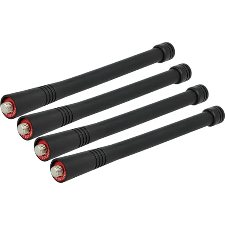 vhbw Mobilfunkantenne passend für Motorola GP340, GP360, GP344, GP320, GP388, GP380, 15,5 cm, UHF 136 - 174 MHz, schwarz, 4er Pack