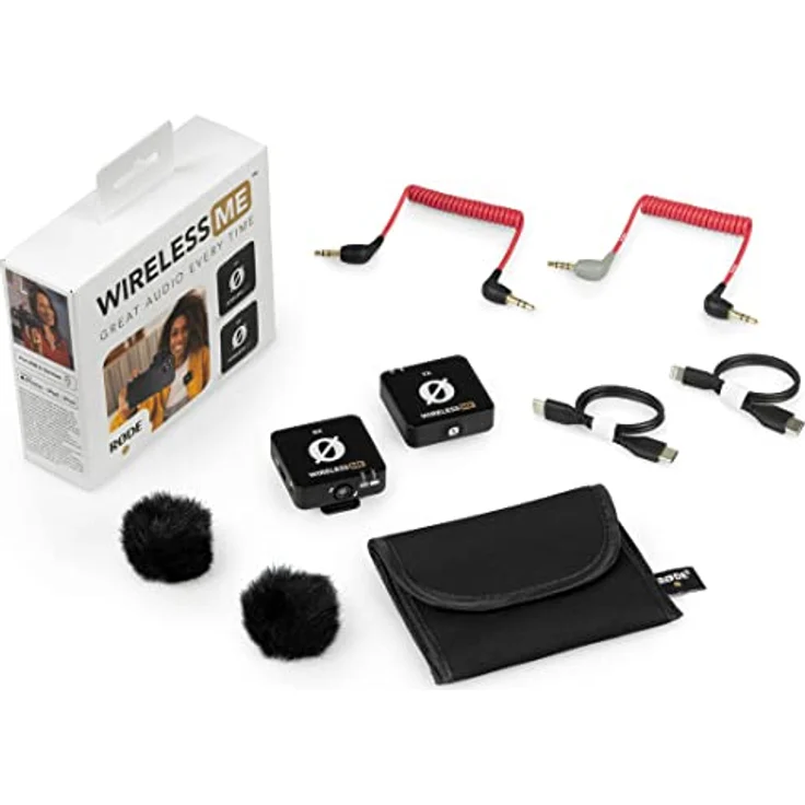 Rode Wireless ME Drahtlos Mikrofon-System + Lavalier GO Schwarz + keepdrum Fell-Windschutz – Bild 2