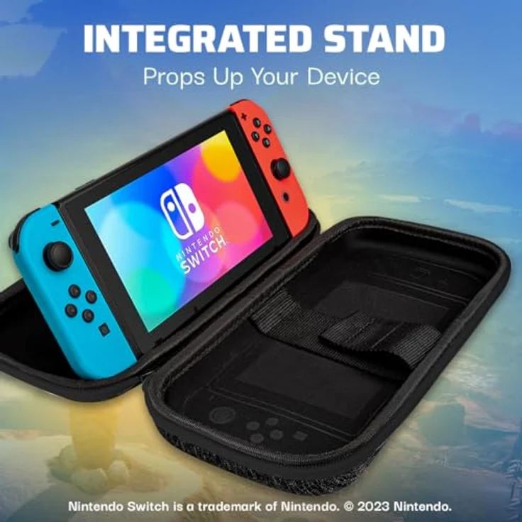 PDP Travel Case - Hyrule Blue - Reiseetui für Nintendo Switch, Switch Lite und OLED mit integriertem Ständer und abnehmbarem Handgelenkband – Bild 5