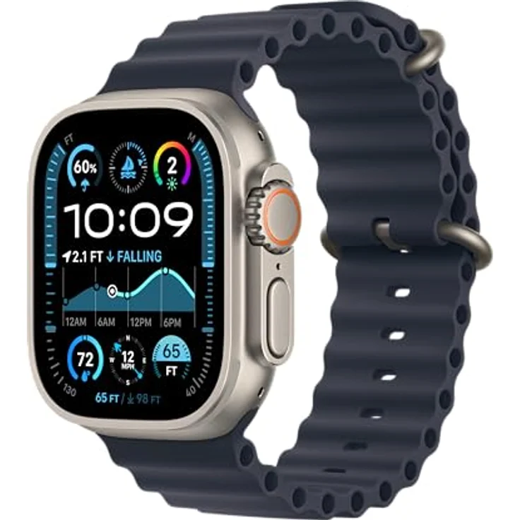 Apple Watch Band - Ocean Band - 49 mm - Navy - Extra Large - Wassersport geeignet, verstellbare Titan-Schließe, für dicke Neoprenanzüge geeignet – Bild 2