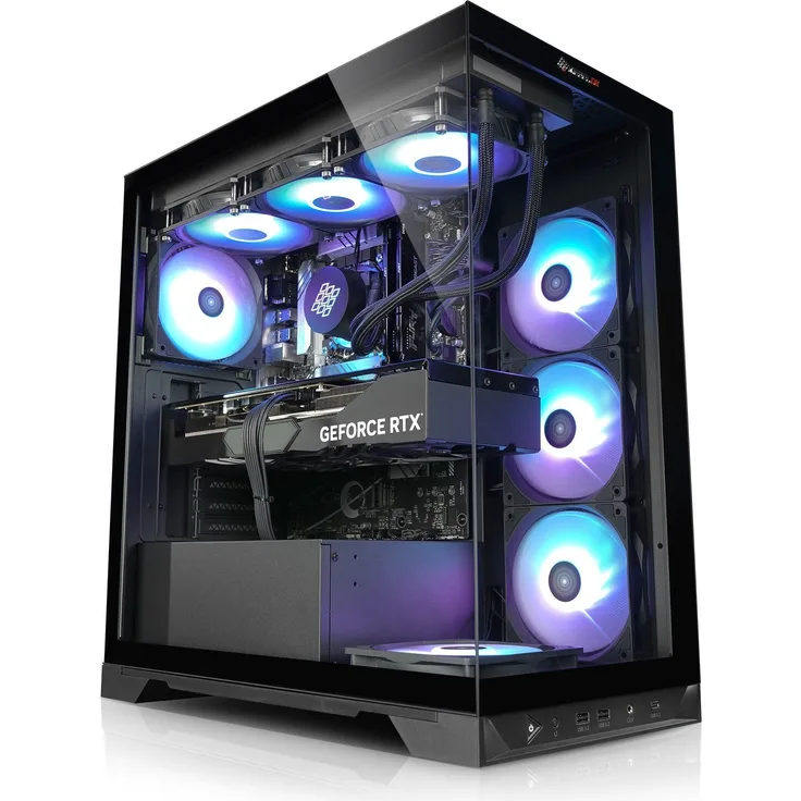 kiebel.de Gaming PC Invader Ultra7, Intel Ultra 7 270K Plus, 32GB DDR5, NVIDIA RTX 5080 16GB, 1TB SSD, Windows 11, Schwarz