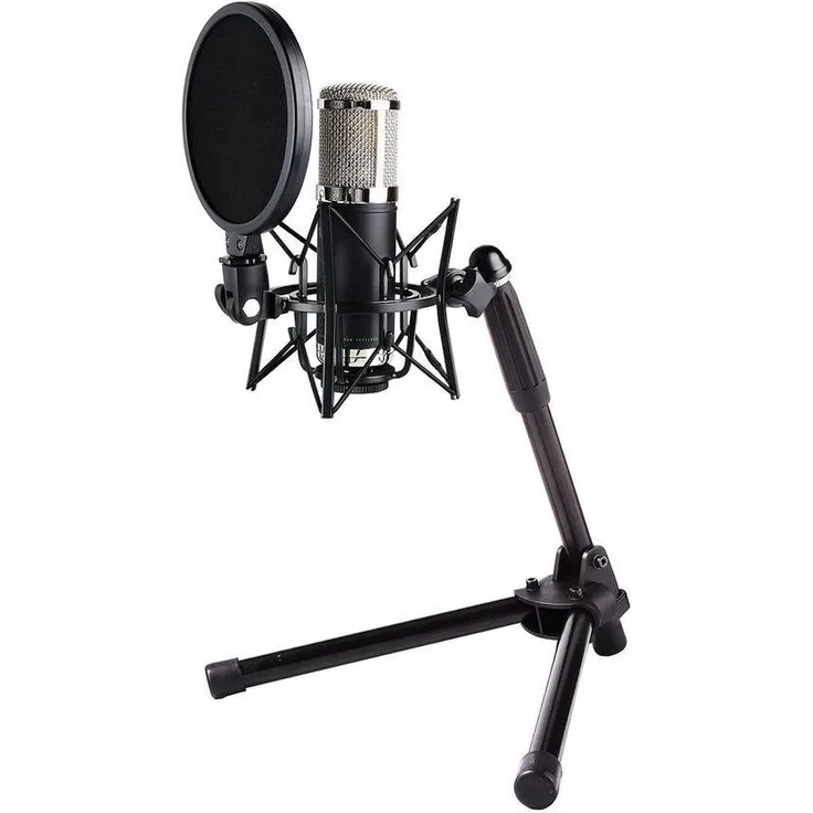 Monkey Banana Bonobo, Kondensatormikrofon für Gesangs-, Sprach- und Instrumentenaufnahmen, inkl. Popfilter und Mikrofonspinne, schwarz