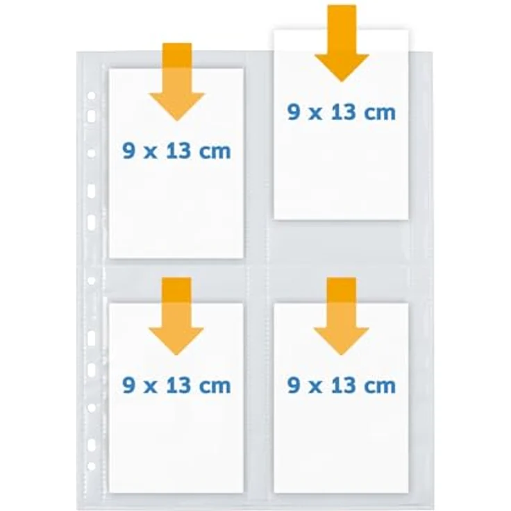 Herma Fotoalbum Fotophan Hülle x 250 (23 x 31 cm) - Weiß, Polypropylen, 250 Stück, für 8 Abzüge 3,5x5" (9x13 cm) – Bild 4