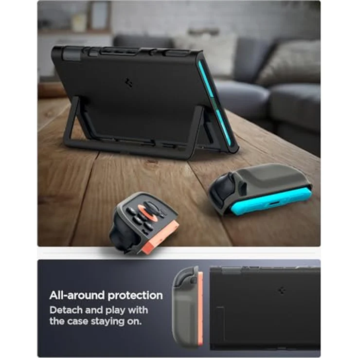 Spigen Nano Pop Hülle Kompatibel mit Nintendo Switch 2 2025 Case mit Ständer - Schwarzer Sesam – Bild 4