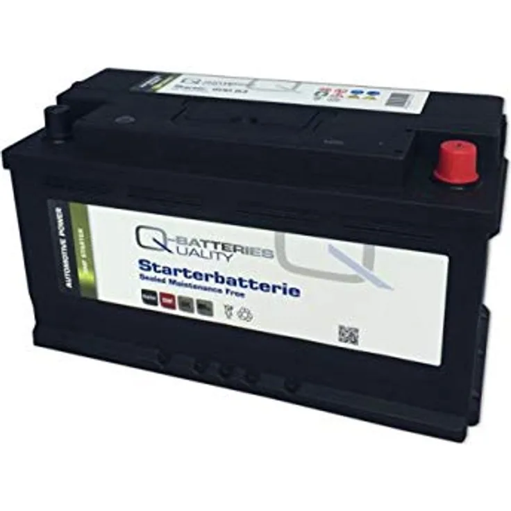 Q-Batteries Q100, 12V 100Ah 860A wartungsfreie Autobatterie, SMF-Technologie