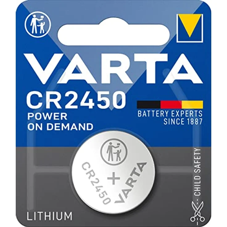 VARTA Batterien Knopfzellen CR2450, 10 Stück, Power on Demand, Lithium, 3V, kindersichere Verpackung, für Smart Home Geräte, Autoschlüssel und weitere Anwendungen  – Bild 2