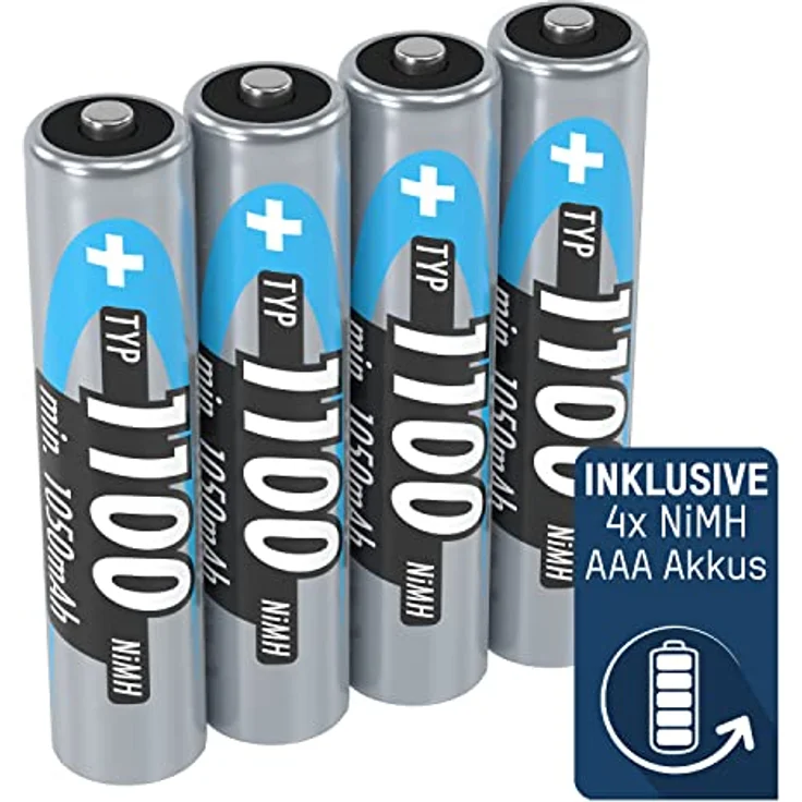 ANSMANN Akku Ladegerät Powerline 4 Smart für 1-4 AA Batterieladegerät für NiCd und NiMH Akkus mit Einzelschachtüberwachung,schwarz,inkl. 4x1100mAh AAA – Bild 2