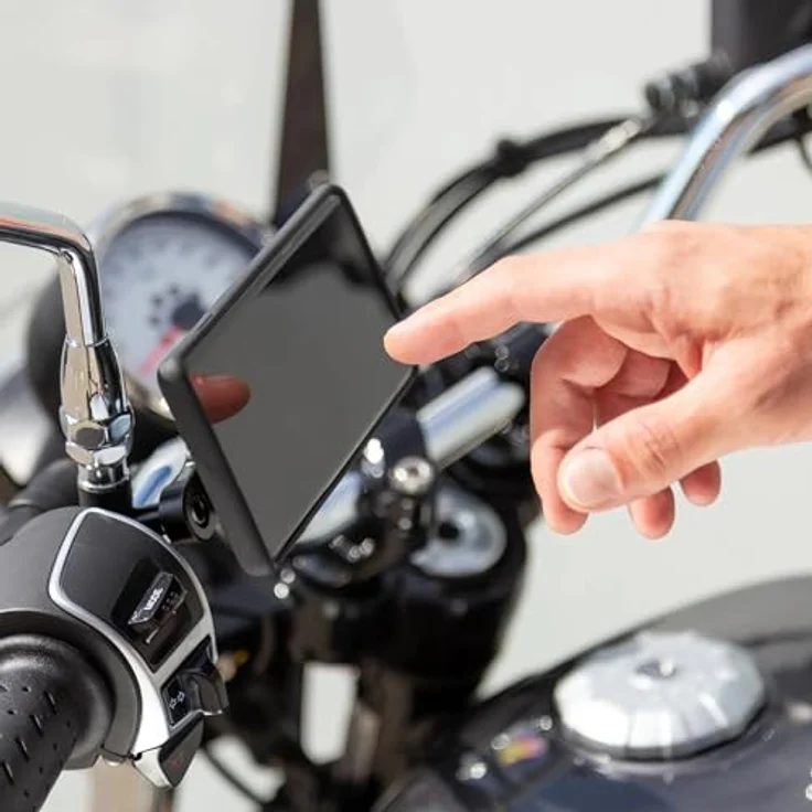 SP Connect Clutch Mount Pro, Motorrad Smartphone Halterung mit schwenkbarem Kopf aus Flugzeug-Aluminium – Bild 3
