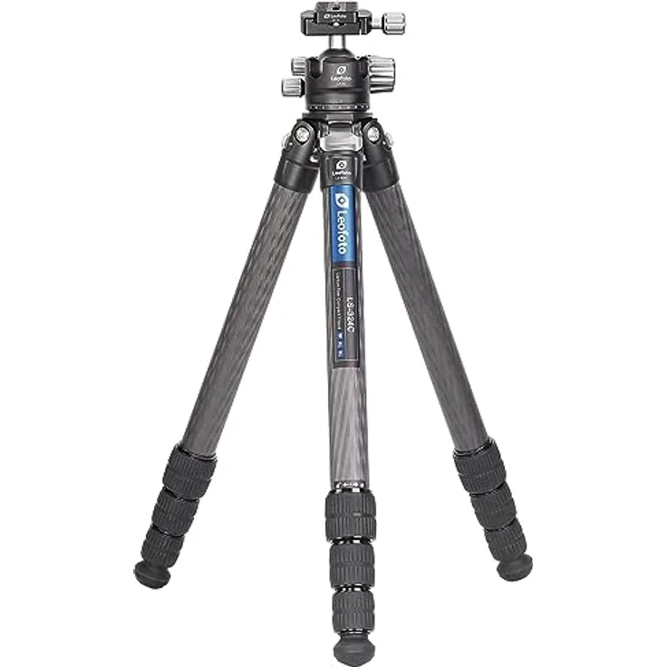 LEOFOTO Ranger LS-324C + LH-40 Kugelkopf Carbon Dreibeinstativ - Ultraleicht und stabil, Schwarz
