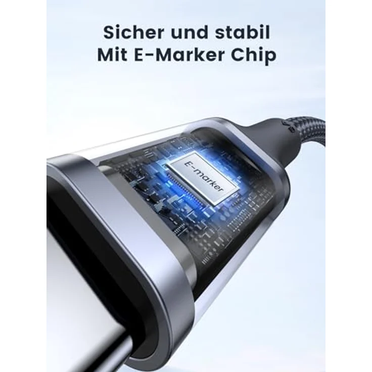 UGREEN USB C Kabel 100W PD 3.0 Ladekabel 3m Space Grau - Schnellladekabel 5A/20V PPS kompatibel mit iPhone 15 Pro Max M3 MacBook Pro/Air iPad Pro Galaxy S24 Ultra A54 Pixel 7 Steam Deck – Bild 4