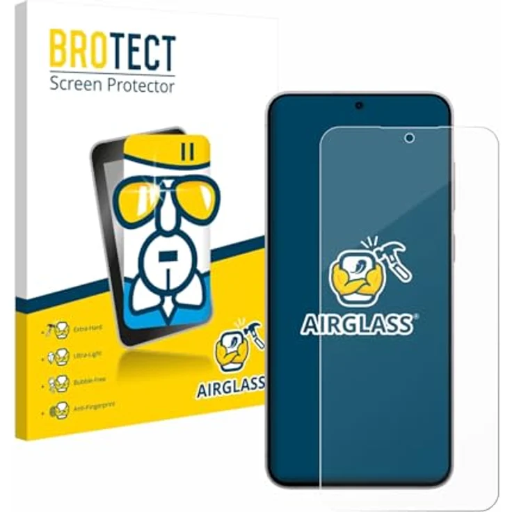 BROTECT Schutzglas für Samsung Galaxy S25 FE, Displayschutzfolie made in Germany, 9H kratzfest, anti-fingerprint, transparent – Bild 1