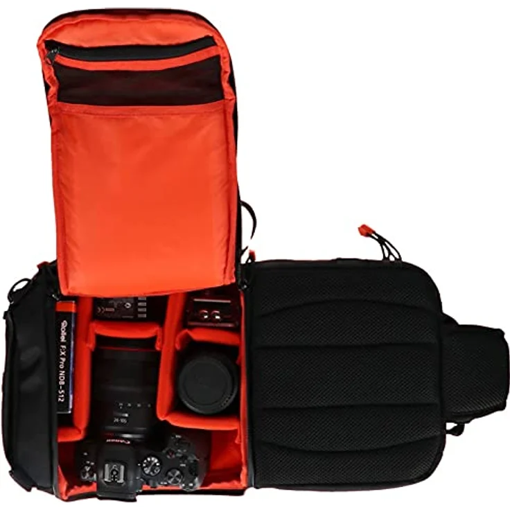 Rollei Fotoliner Ocean Slingbag: Crosspack-Kamerarucksack aus 45 PET-Flaschen, inkl. Regenschutz, schwarz – Bild 3
