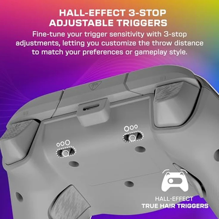 Turtle Beach Afterglow Wave Wired Controller · XB, Gaming Controller mit RGB-Beleuchtung, ergonomischem Design und programmierbaren Tasten, Grau – Bild 2