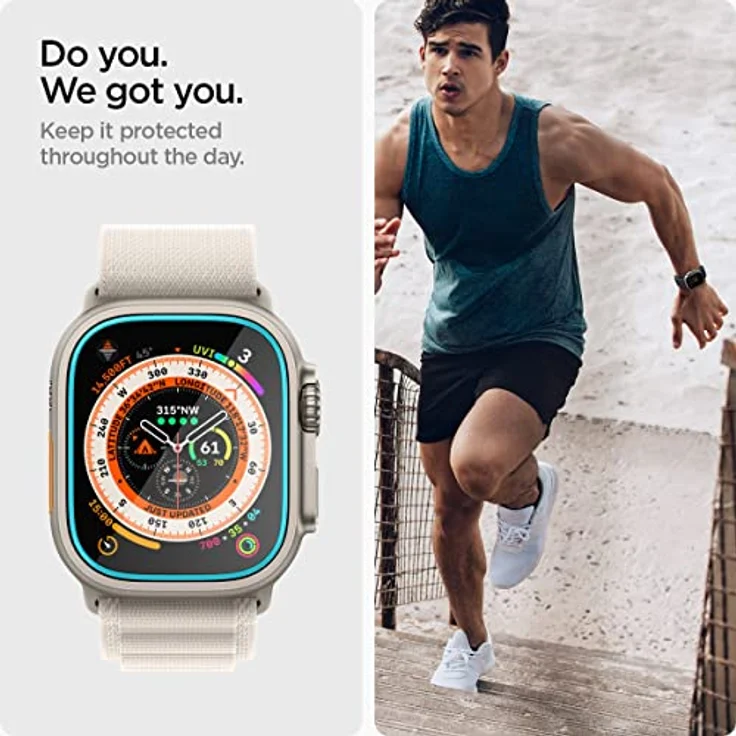 Spigen Glass EZ Fit 2 Pack, Displayschutz, Smartwatch, Transparent, Apple Watch Ultra 49mm (2022), Gehärtetes Glas – Bild 5
