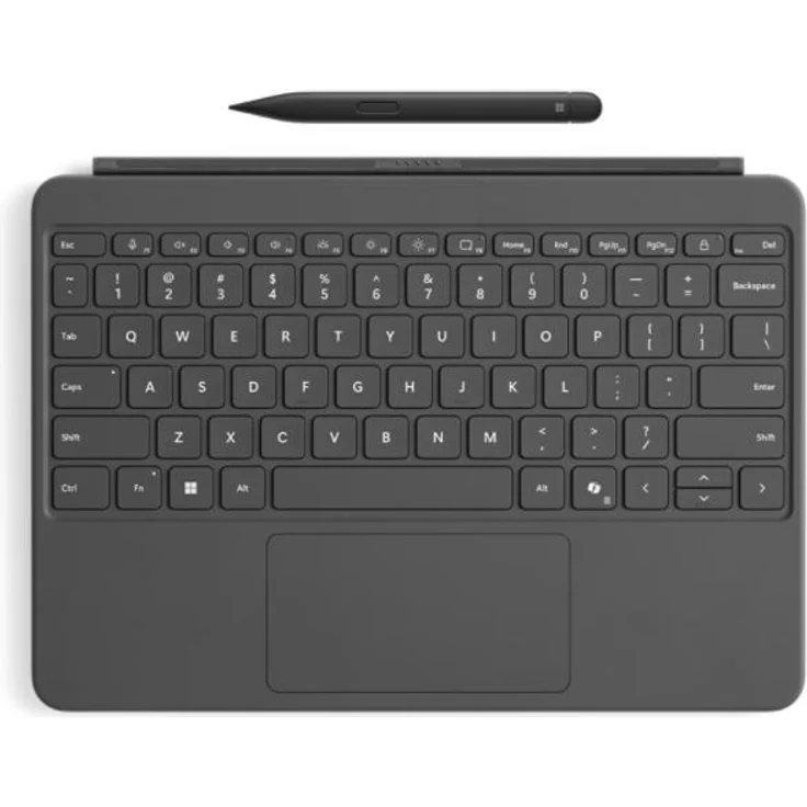 Microsoft Surface Pro 12-Zoll Tastatur mit Slim Pen für Business (DE, Docking), Grau, schlanke Bauweise und integrierter Stylus