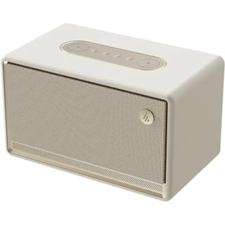 Edifier ES300, WLAN & Bluetooth Lautsprecher – 60W Hi-Res Audio, AirPlay 2, LDAC, 12h Akku, Multiroom, USB & AUX, Ambientebeleuchtung, Holzgehäuse, App-Steuerung – Kabelloser Premium Speaker (Creme) – Bild 1