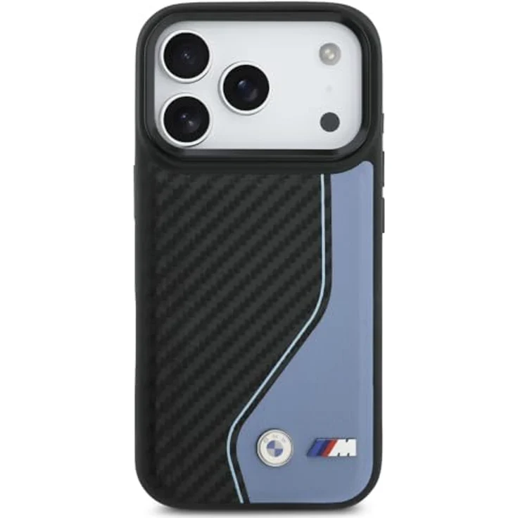 BMW M Carbon Logo MagSafe Case für iPhone 17 Pro, hochwertige Handyhülle in Blau – Bild 3