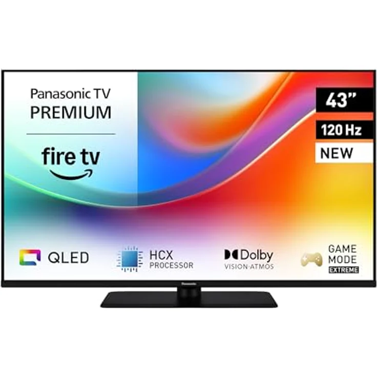 Panasonic Premium TV-43W85BEZ, 43 Zoll 4K Ultra HD QLED Smart TV mit Dolby Vision, Dolby Atmos, 120 Hz, Fire TV, Alexa Sprachsteuerung, Schwarz – Bild 1