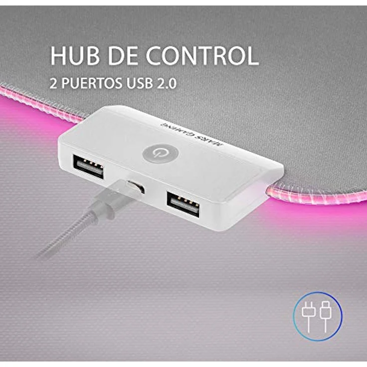 Mauspad Mars Gaming MMPRGB2S LED RGB Weiß – Bild 4