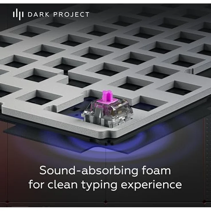Dark Project Dpkb Midnight 87 Ansi (US), RGB Gaming Tastatur mit 87 Tasten und Aluminium-Gehäuse, schwarz – Bild 6