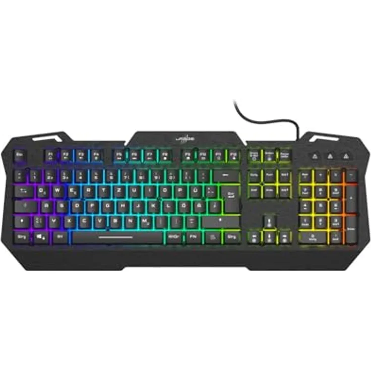 uRage Gaming-Keyboard Exodus 450, reaktionsschnelle Tastatur mit Anti-Ghosting, RGB-Beleuchtung, QWERTZ-Layout, in schwarz