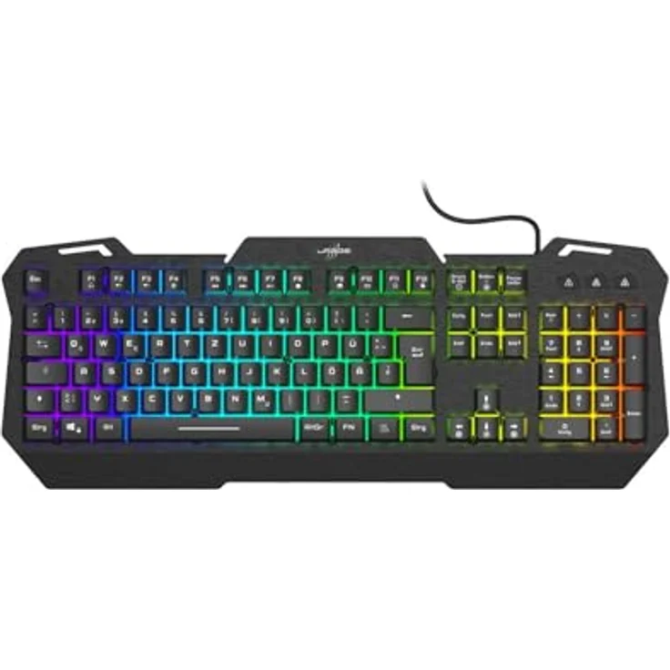 uRage Gaming-Keyboard Exodus 450, reaktionsschnelle Tastatur mit Anti-Ghosting, RGB-Beleuchtung, QWERTZ-Layout, in schwarz – Bild 1