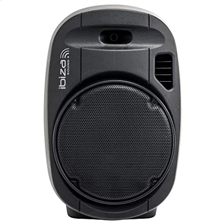 PORT12VHF-MKII - Ibiza Sound - Eigenständiges tragbares Soundsystem 12 - 700W mit USB-MP3, Bluetooth, Vox & 2 VHF funkmikrofonen Schwarz – Bild 8