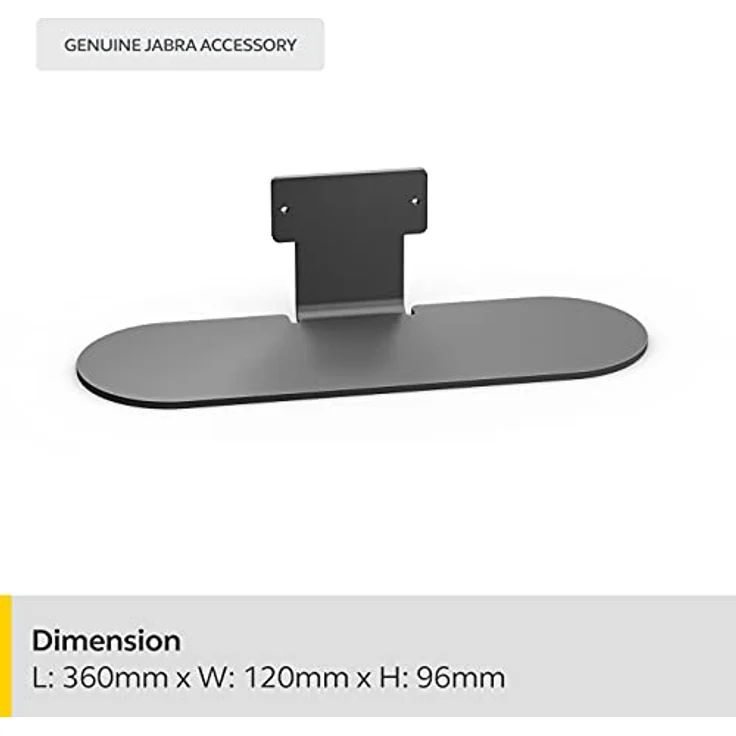 Jabra PanaCast 50 Table Stand (36 cm x 12 cm x 9.6 cm) - Desk Stand for PanaCast 50 Video Bar Elevation by 7.4 cm - Portable Desk Stand Riser for Easy PanaCast 50 Attachment - Grey – Bild 4