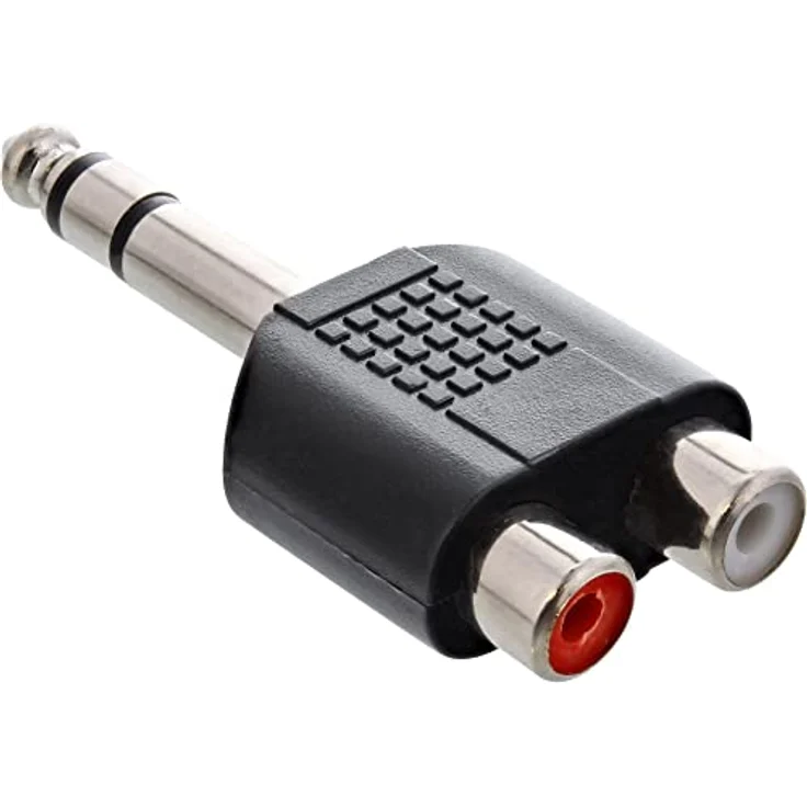 InLine 99323 Audio Adapter, 6,3mm Klinke Stecker auf 2x Cinch Buchse, Stereo – Bild 2