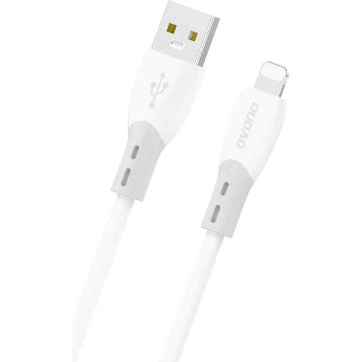Dudao L25SL, 30 W USB-A - Lightning Kabel mit weicher Silikon-Ummantelung, 1 m, weiß