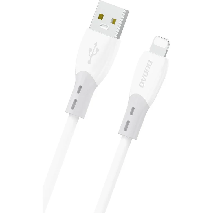 Dudao L25SL, 30 W USB-A - Lightning Kabel mit weicher Silikon-Ummantelung, 1 m, weiß