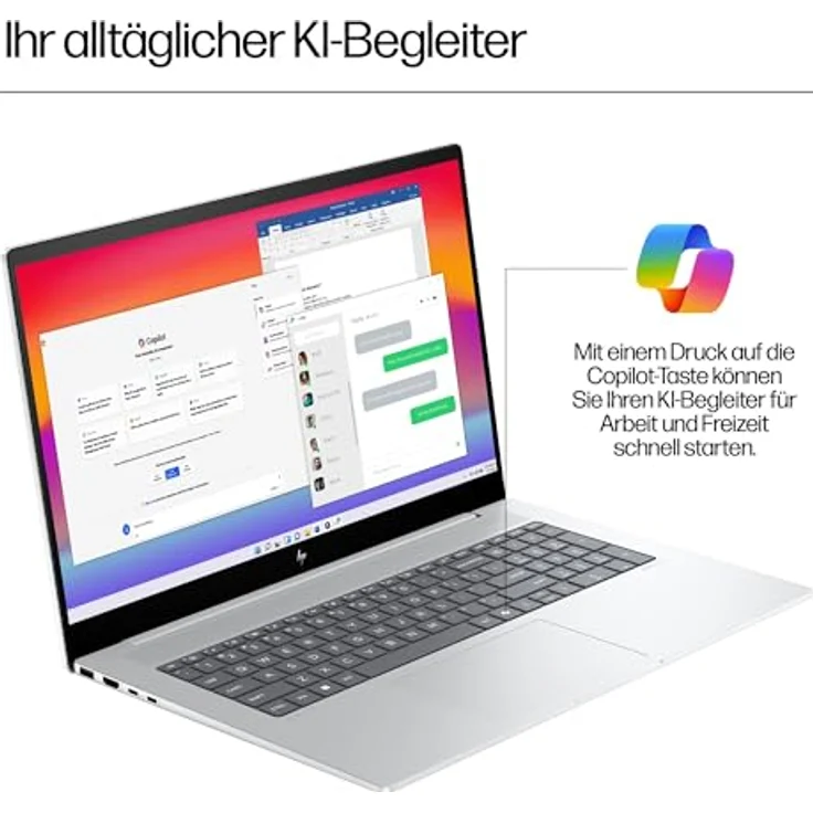 HP Envy Laptop 17-da0675ng, 17.3" Full HD, Intel Core i7, 16 GB RAM, 1 TB SSD, Windows 11, Gletschersilber, Versandkostenfrei – Bild 4