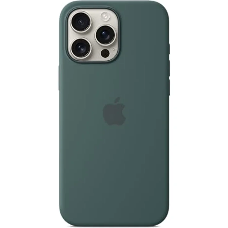Apple iPhone 16 Pro Max Silikon Case mit MagSafe – Seegrün, aus recyceltem Silikonmaterial, mit Mikrofaserfutter und integrierten Magneten – Bild 2