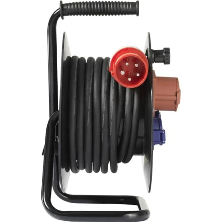 Sygonix Kabeltrommel 25m Schwarz CEE-Stecker 16A 5polig – Bild 4
