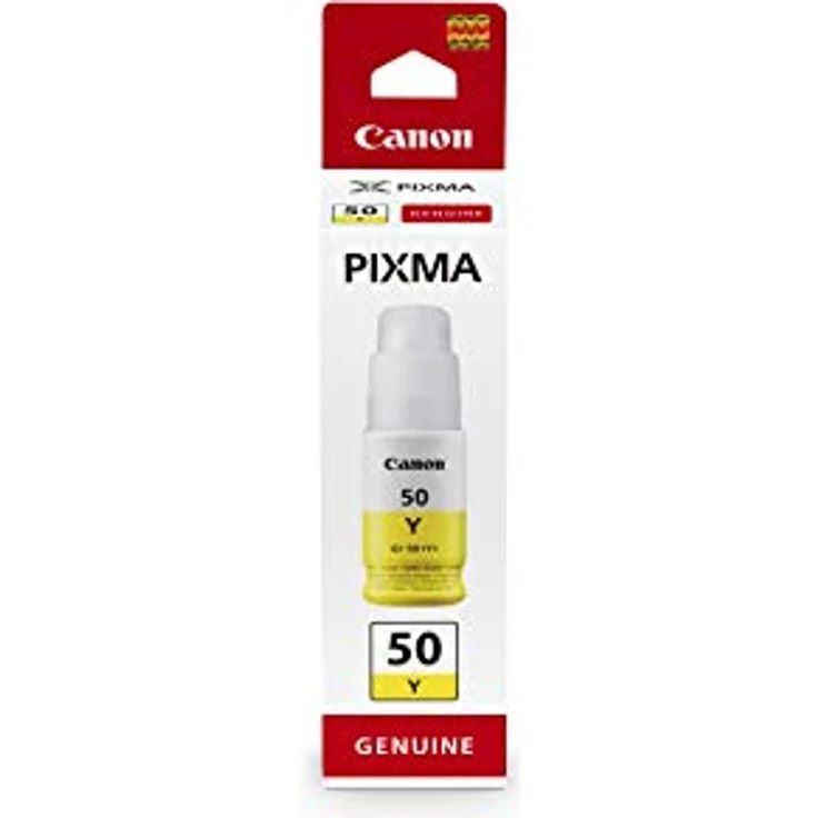 Canon GI-50 Y Original Tintenbehälter (Nachfülltinte für Canon PIXMA MegaTank Serie, Modelle PIXMA GM2050--G6050--G5050) gelb – Bild 2