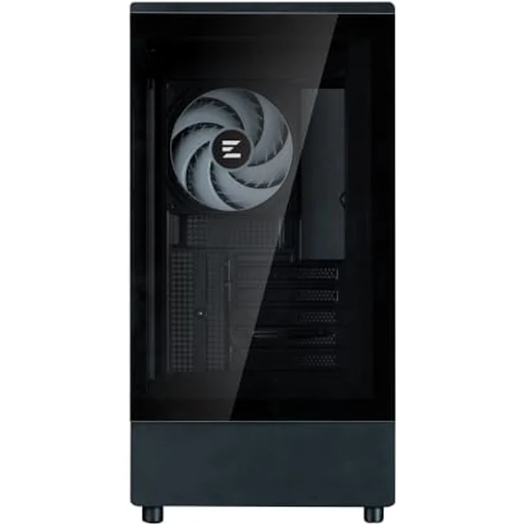 Zalman PC-Gehäuse Mini Tower P10 (Schwarz) mit 2 gehärteten Glaspaneelen und 120mm ARGB-Lüfter – Bild 4