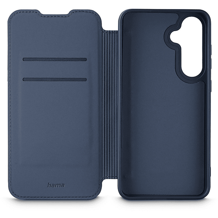 HAMA Fantastic Feel Bookcover für Samsung Galaxy A56, Dunkelblau, mit Kartenfächern und kratzfester Rückseite
