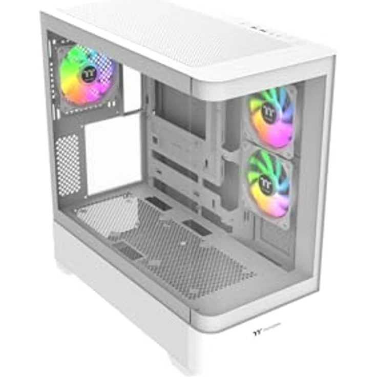 Thermaltake View 290 TG ARGB, Mid Tower Chassis mit Tempered Glass, weiß, kompatibel mit Micro ATX, ATX und Mini ITX, erweiterbar auf bis zu 9 Lüfter – Bild 5