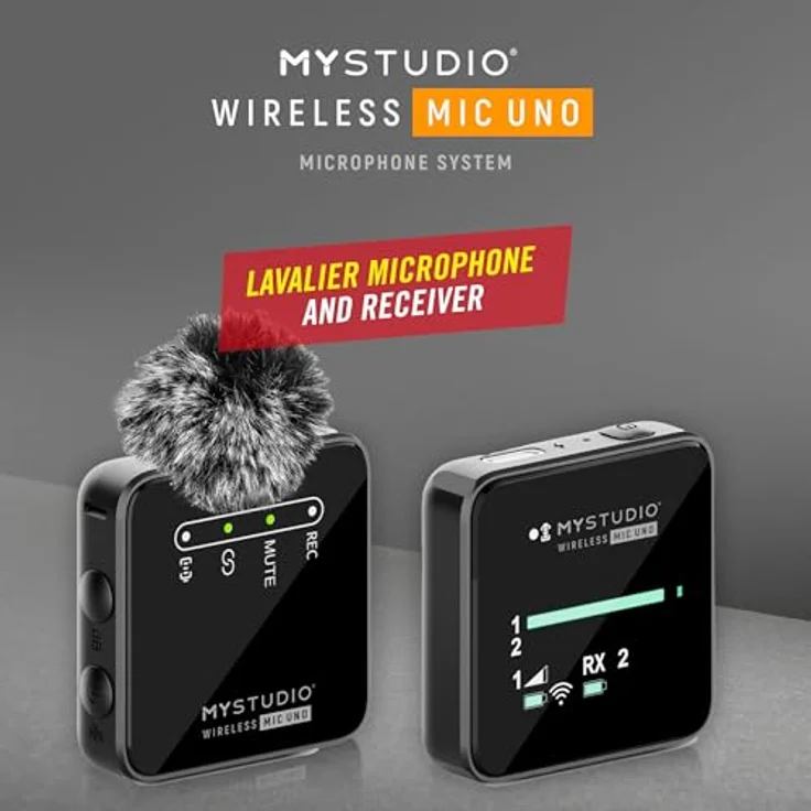Easypix Mikrofon MyStudio Wireless Mic Uno, 2,4-GHz-Übertragung & 100m Reichweite – Bild 6