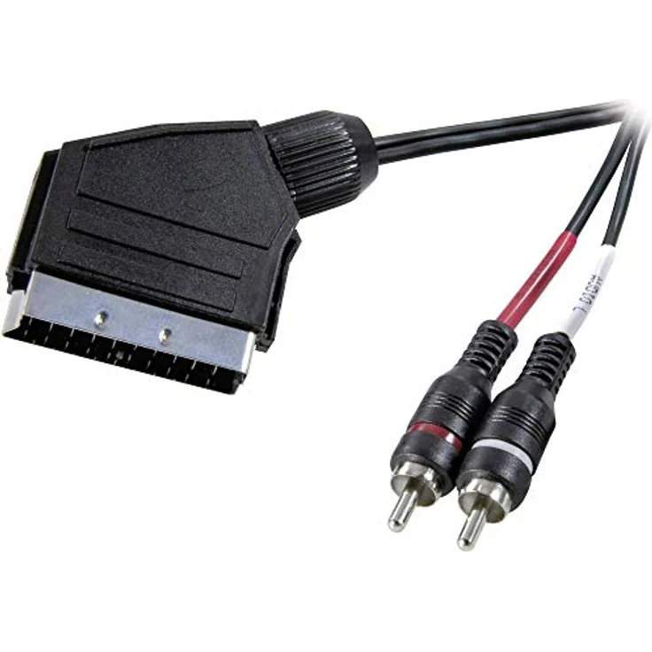 SpeaKa Professional SP-7870676 SCART/Cinch Audio Anschlusskabel [1x SCART-Stecker - 2X Cinch-Stecker] 2.00 m Schwarz – Bild 1