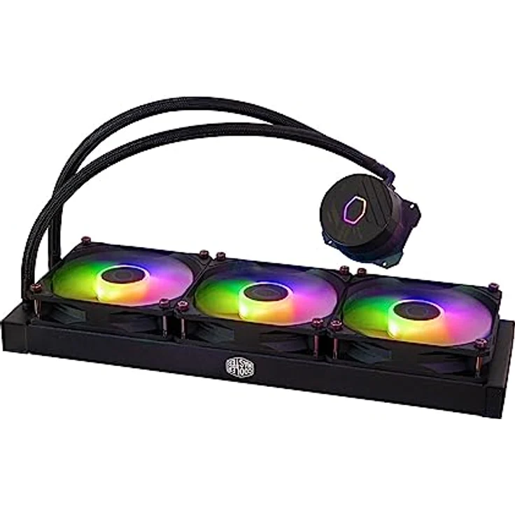 Cooler Master MasterLiquid 360L Core ARGB Wasserkühlung - CPU-Flüssigkeitskühler mit Zweikammer-Gen-S-Pumpe, überlegende PC-Kühlung mit 120mm ARGB-Lüfter, LGA 1700- und AM5-Halterungen – Schwarz – Bild 3