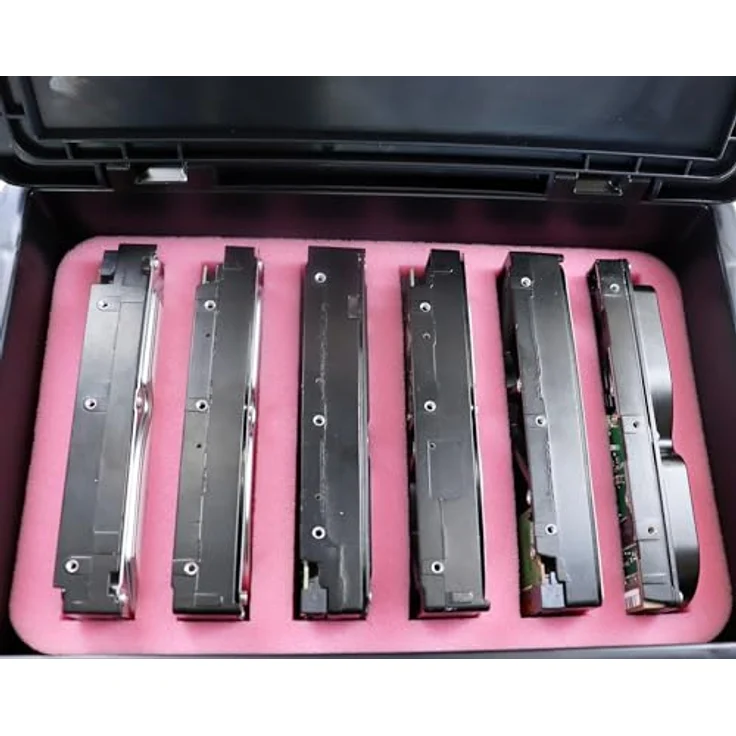 Feldherr ESD Schaumstoff-Set und Euro Box für 3,5 Zoll Festplatten, 6 Fächer, antistatisch, Made in Germany – Bild 4