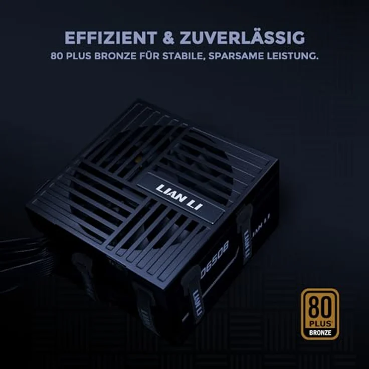 Lian Li RB Series 650 Watt Netzteil, 80 PLUS Bronze, teilmodular, PCIe 5.1, ATX 3.1, schwarz – Bild 2