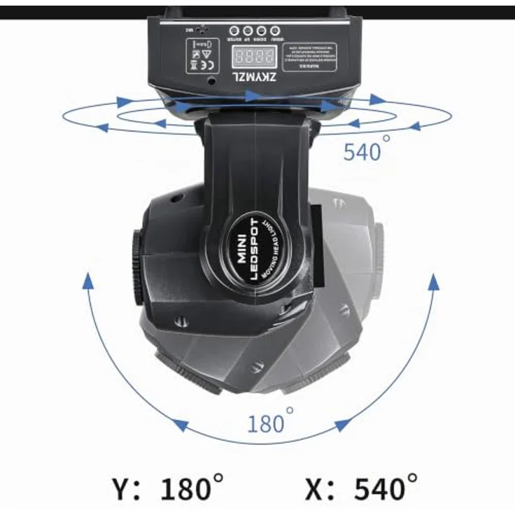ZKYMZL 30W LED Moving Head Bühnenlicht, DMX512 mit 8 Mustern und flexibler Steuerung für Bar, Party, Halloween und Hochzeit – Bild 3