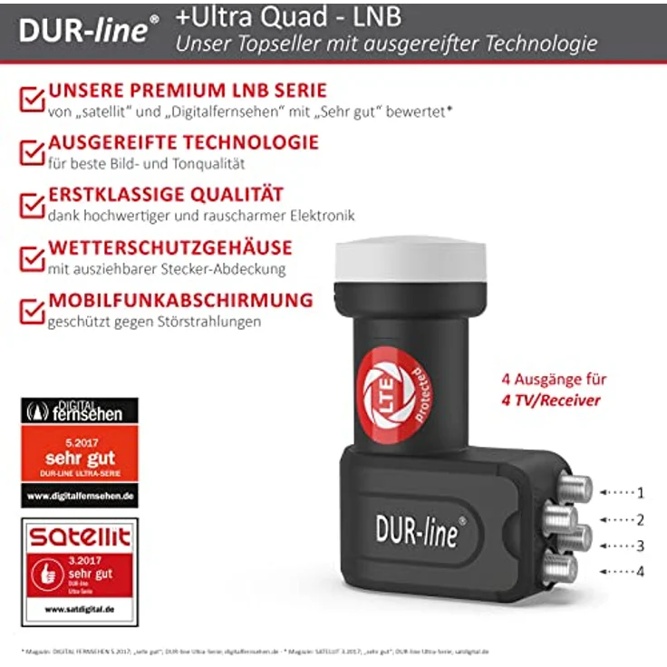 DUR-LINE DURLINE 11093 - Ultra Quad LNB (11093) – Bild 2