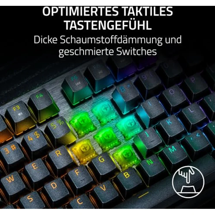 Razer Huntsman V3 HE Magnetic TKL, Gaming-Tastatur mit Hall-Effect-Switches, USB-C, Chroma RGB, N-Key-Rollover – Bild 7