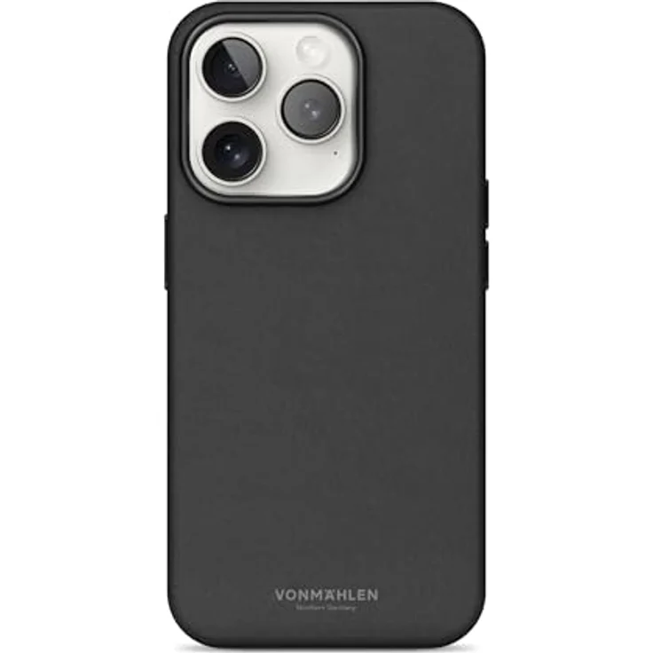 Vonmählen Like Leather Case Cover für Apple iPhone 16 Pro, Schwarz, Handytasche aus Leder, versandkostenfrei – Bild 1