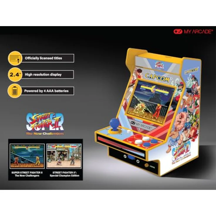 My Arcade Nano Player Street Fighter II, portable Konsole mit 2.4" Farbdisplay und 2 Spielen – Bild 2